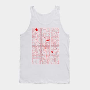 Antananarivo, Madagascar City Map Typography - Oriental Tank Top